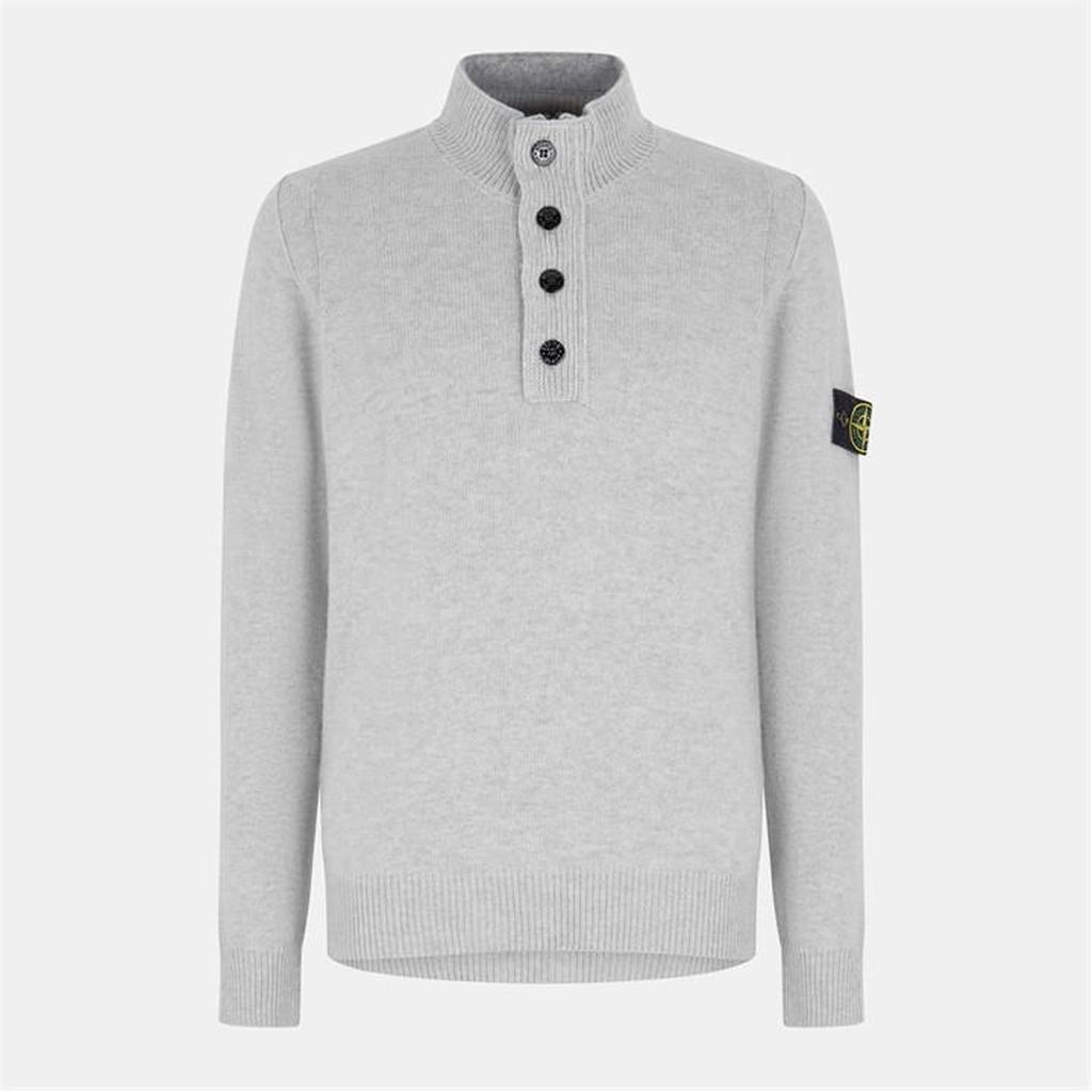 Stone Island Half-Button Jumper - Grey